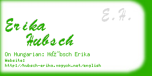 erika hubsch business card